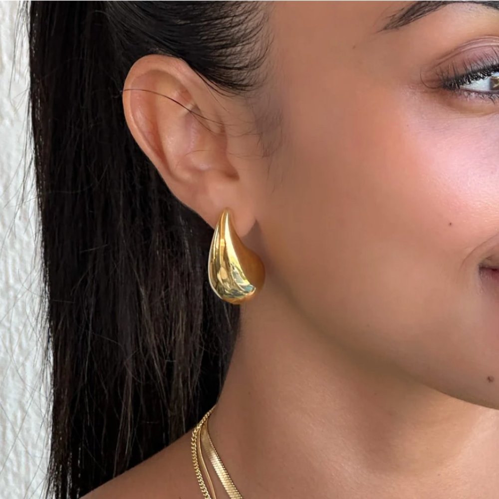 Zara gold color drop blogger favourite earring